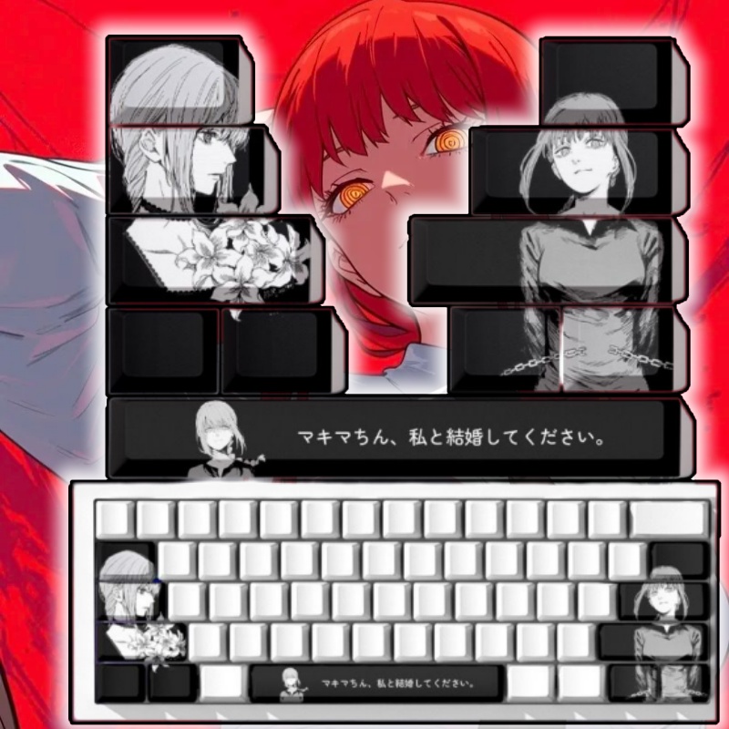 Tech Gaming Accessories - Chainsaw Man Makima 테마 애니메이션 키캡
