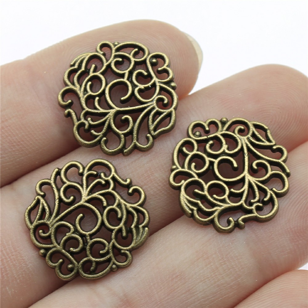 Vintage Tech Accessories - 10pcs 18x18mm 2 색 골동품 실버