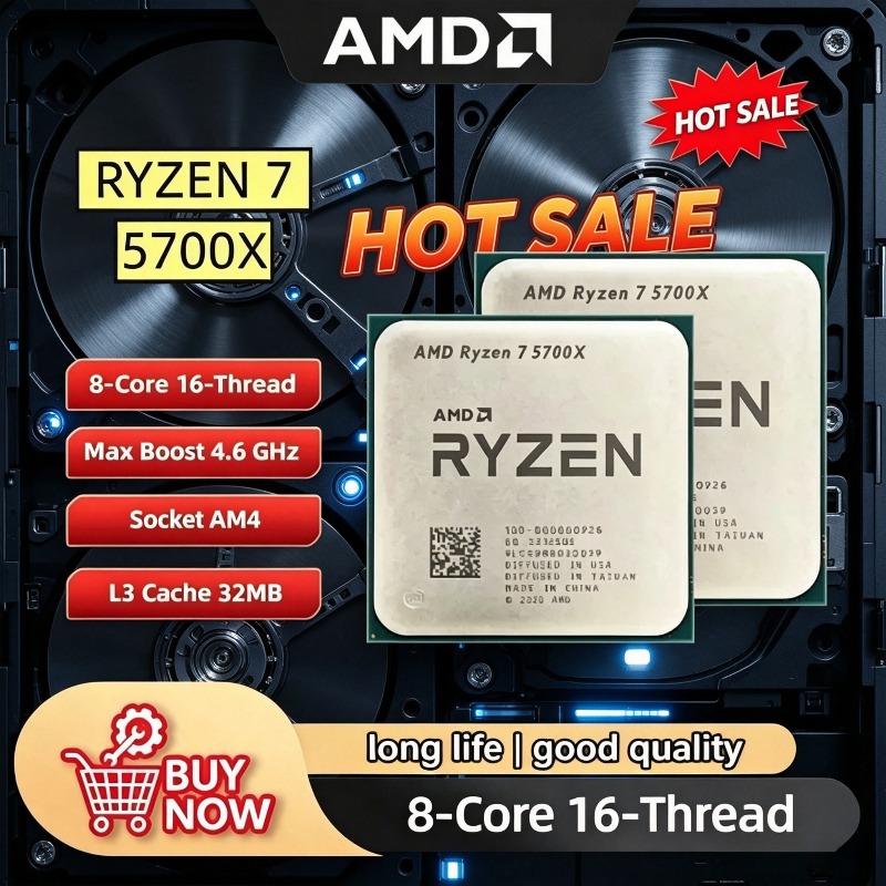 AMD 라이젠 7 5700X 언락 데스크탑 CPU, 8 - Amd Cpu Ryzen 7 리뷰 및 가격