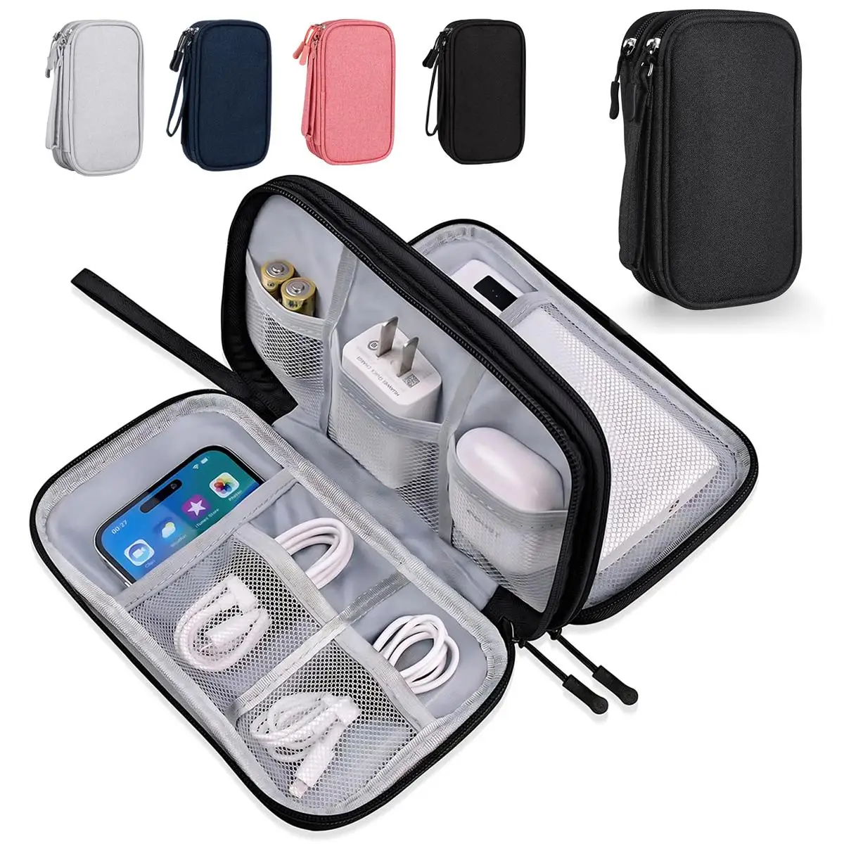 방수 여행용 케이블 정리 가방 휴대용 이중 레이어 전자 - Tech Accessories Hard Case 리뷰 및 가격