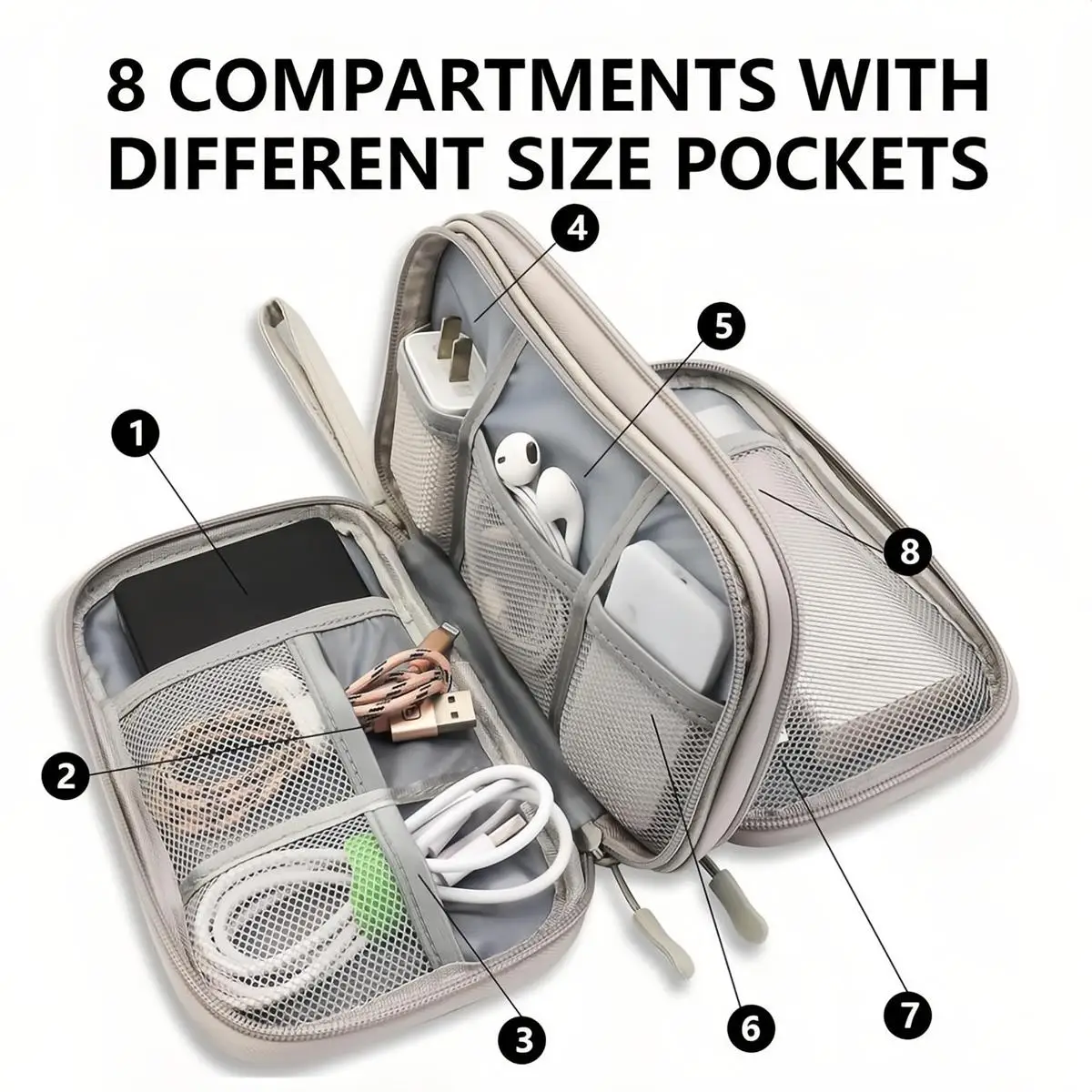 방수 여행용 케이블 정리 가방 휴대용 이중 레이어 전자 - Tech Accessories Hard Case 리뷰 및 가격