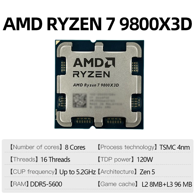 AMD 라이젠 7 9800X3D 게임용 CPU 최대 5 - Amd Cpu Ryzen 7 리뷰 및 가격