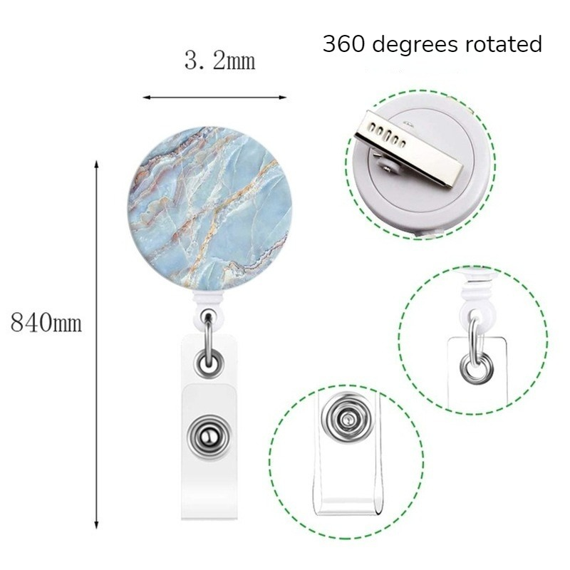 개폐식 마블링 배지 릴 간호사 ID 이름 배지 홀더 직 - Xray Tech Accessories 리뷰 및 가격