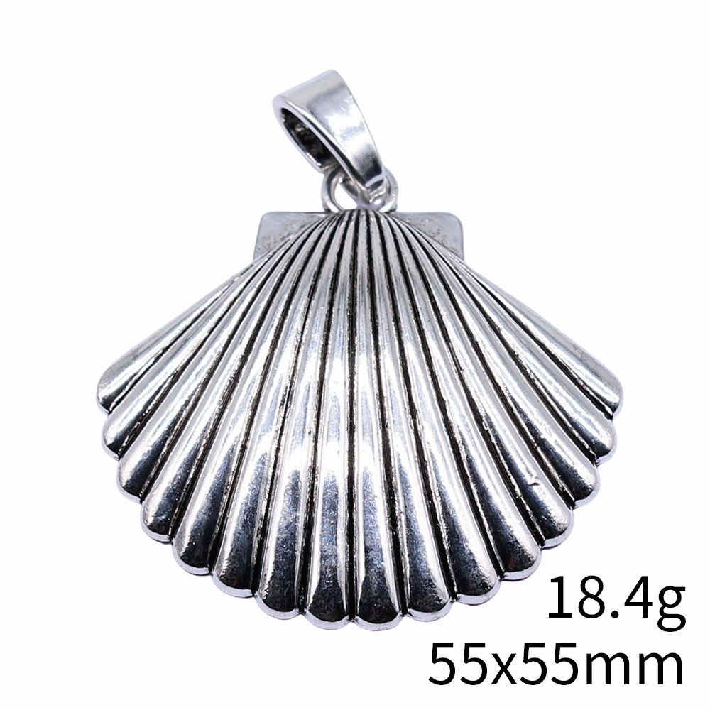 1개 55x55mm 앤틱 실버 컬러 오버사이즈 쉘 참  - Vintage Tech Accessories 리뷰 및 가격