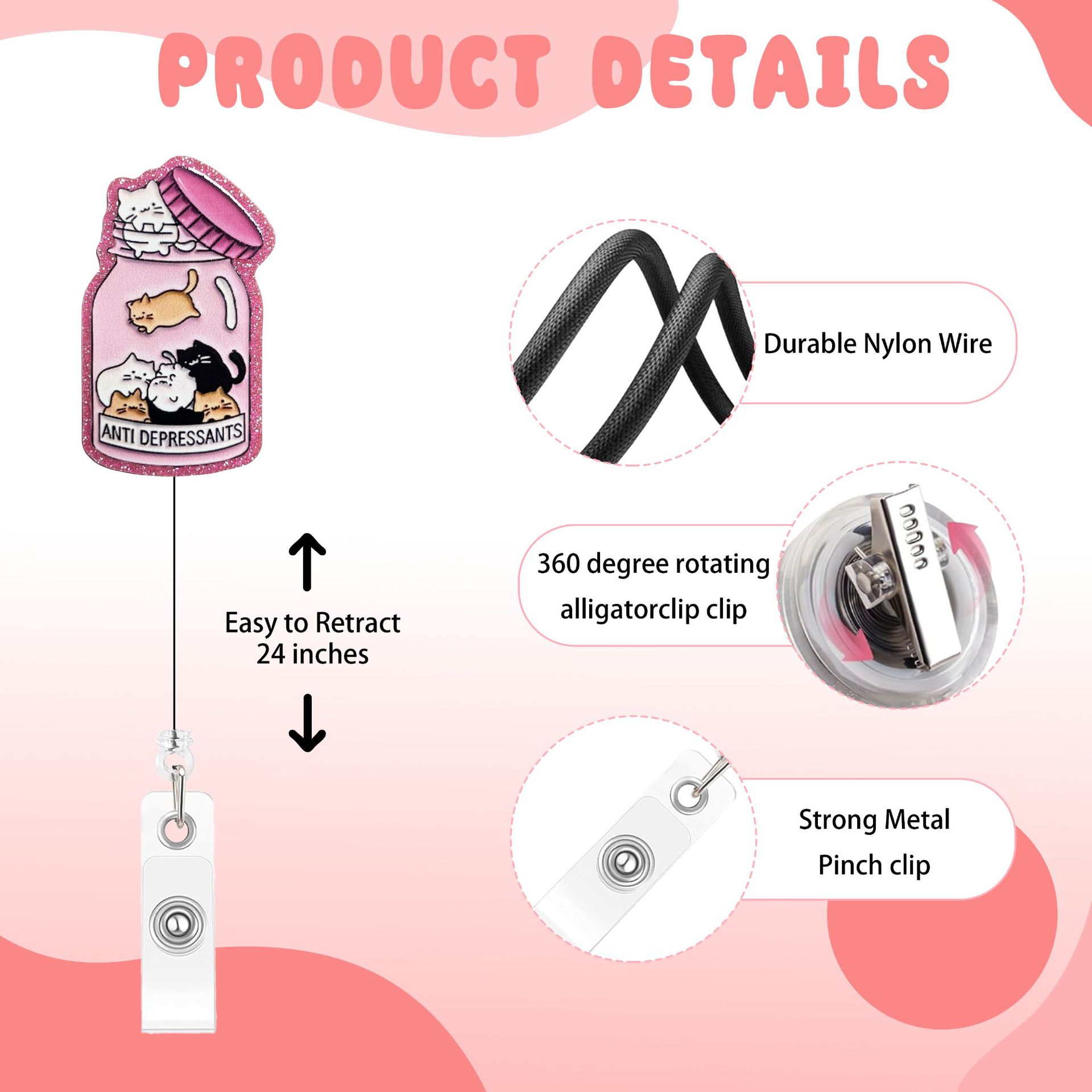 핫세일 1개 반짝이는 애니메이션 고양이 재미있는 접이식 - Xray Tech Accessories 리뷰 및 가격