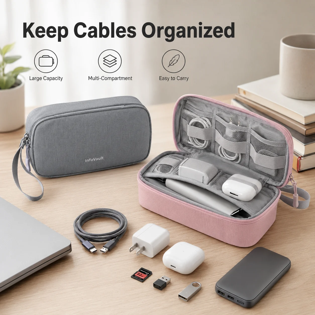 이중 레이어 케이블 정리 케이스, 디지털 액세서리, 하 - Tech Accessories Hard Case 리뷰 및 가격
