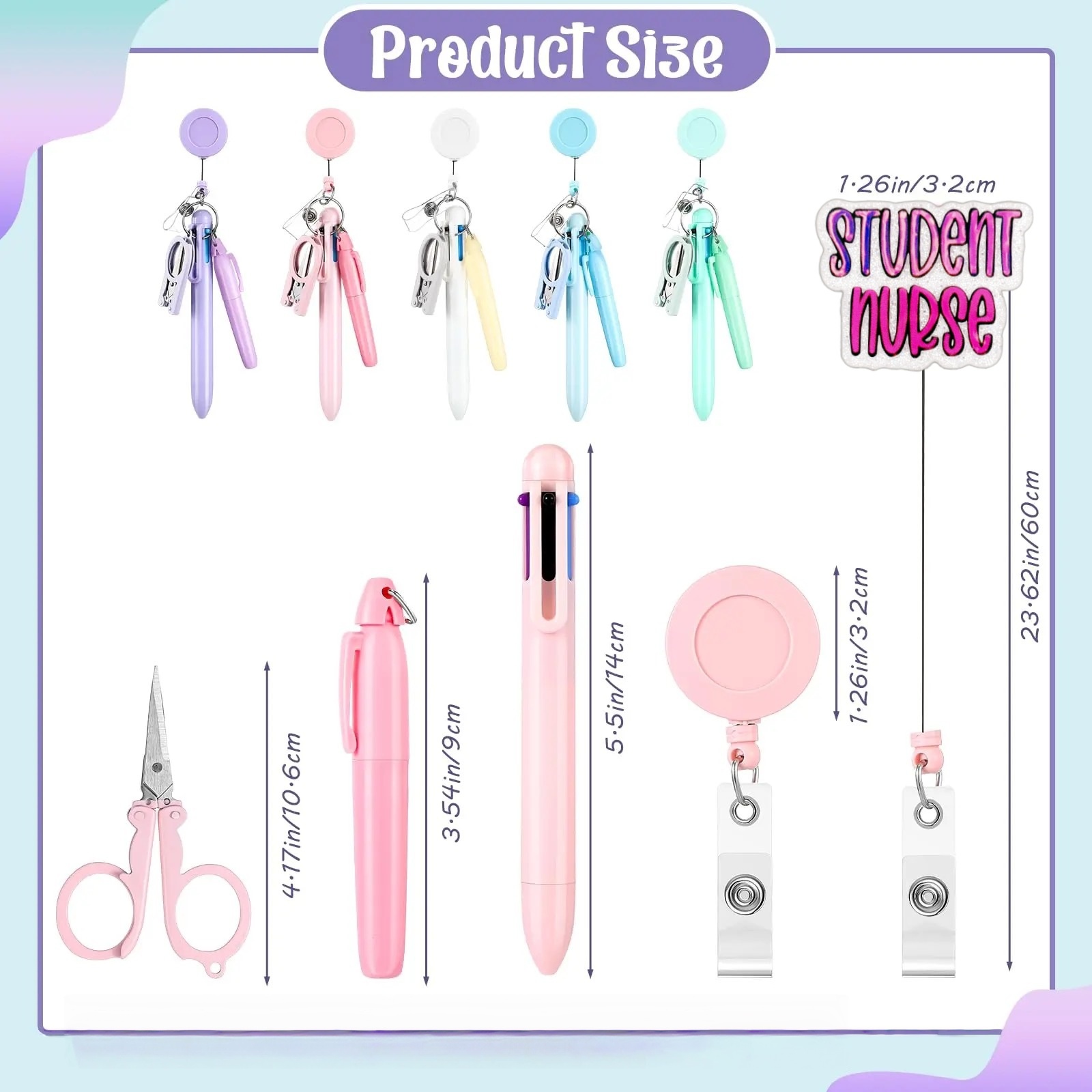 1pcs 5-In-1 배지 클립 볼펜 형광펜 접는 가위 - Xray Tech Accessories 리뷰 및 가격